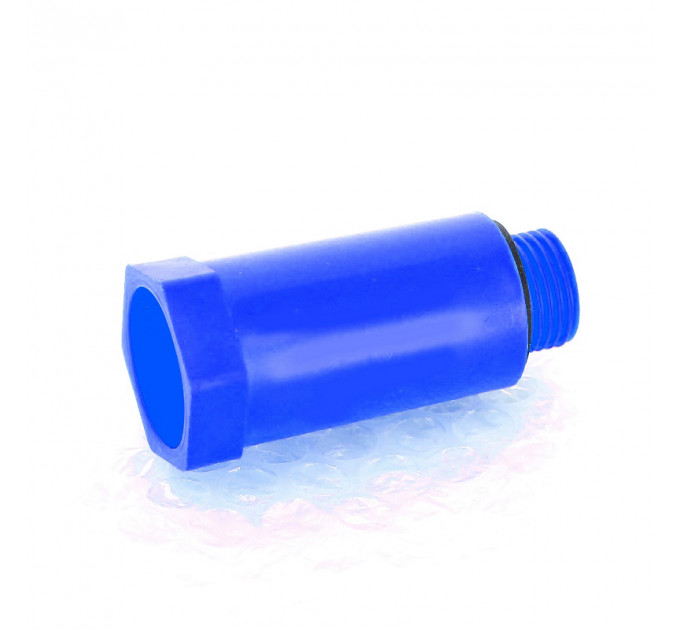 Заглушка монтажная Н 1/2" с прокладкой O-Ring, синяя