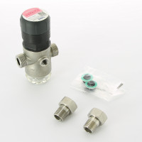 Редуктор давления BWT 1/2" 1.5-7 бар PN16 D1 Inox нерж. сталь, для х/в, пластик. колба, с разъем. соед