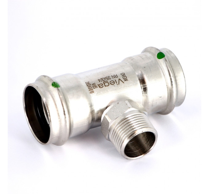 Тройник пресс-Н нержавеющая сталь Sanpress Inox VIEGA 35х3/4"х35