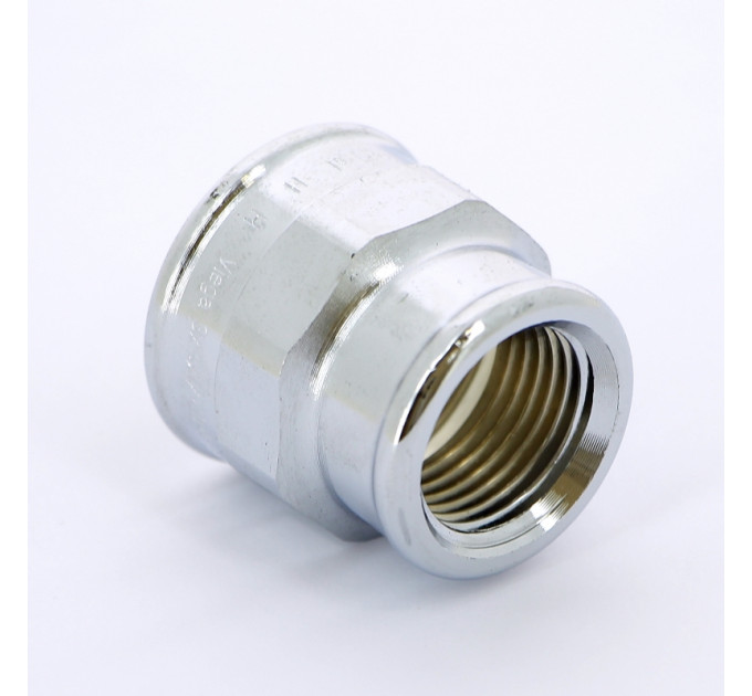 Муфта ВВ бронза Viega 3/4"х1/2" хромированная