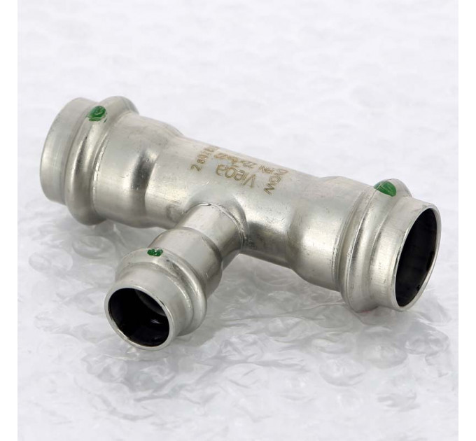 Тройник пресс нержавеющая сталь Sanpress Inox VIEGA 22х15х22