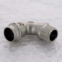Угол пресс-Н нержавеющая сталь Sanpress Inox VIEGA 18x1/2