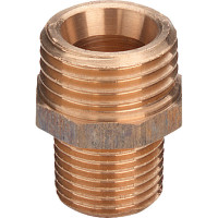 Ниппель бронза Viega 3/4" x 1/2" с конической фаской хромированная