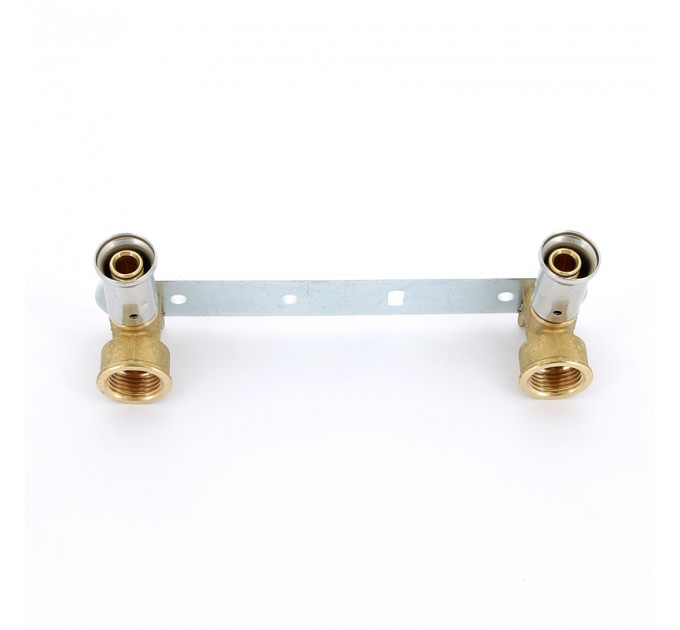 Водорозетка пресс-В двойная на планке HENCO 16x1/2"x16