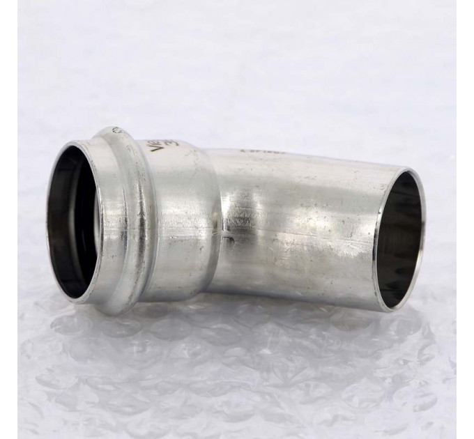 Угол-вставка пресс 45 град. нержавеющая сталь Sanpress Inox VIEGA 35