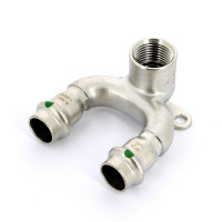 Водорозетка проходная пресс-В Viega 15 x 1/2" нерж.сталь Sanpress Inox