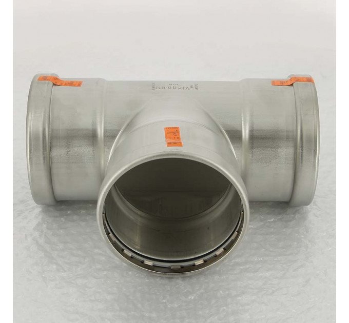 Тройник пресс 108 нержавеющая сталь Sanpress Inox VIEGA 108