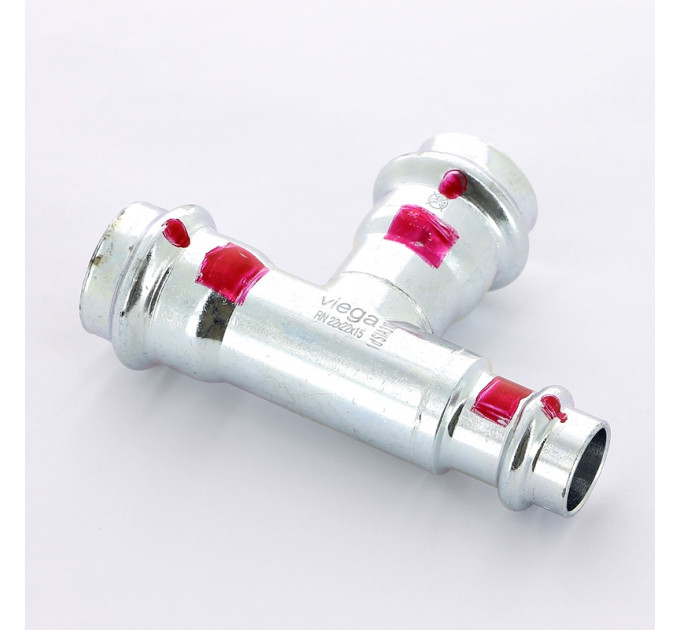 Тройник пресс оцинкованная сталь Prestabo VIEGA 22x22x15 SC-Contur