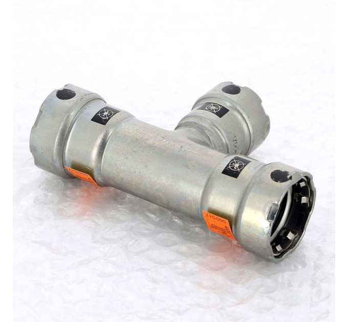 Тройник пресс оцинкованная сталь Megapress VIEGA 3/4"x1/2"x3/4"