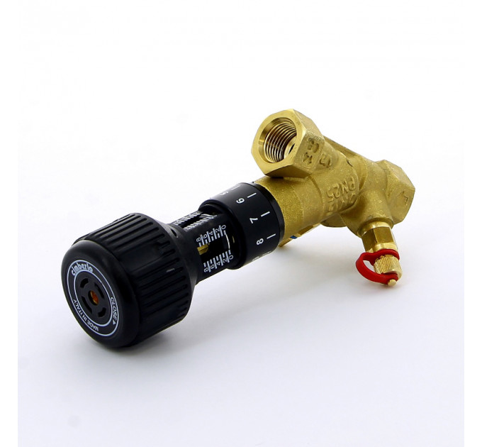 Клапан балансировочный ручной ВВ 747OT с фиксацией настройки 2 измерительных ниппеля CIMBERIO 1/2"