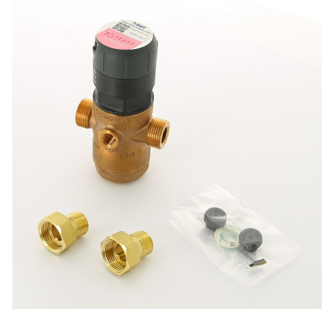 Редуктор давления BWT 1/2" 1.5-7 бар PN25 D1 Red бронза, для г/в, бронз. колба, с разъем. соед
