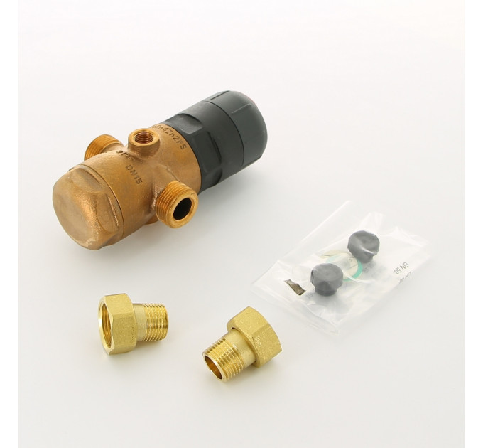 Редуктор давления BWT 1/2" 1.5-7 бар PN25 D1 Red бронза, для г/в, бронз. колба, с разъем. соед