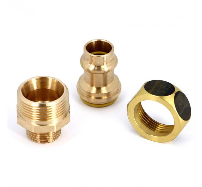 Муфта разъемная пресс-Н плоская прокладка бронза Profipress G VIEGA 15x1/2"