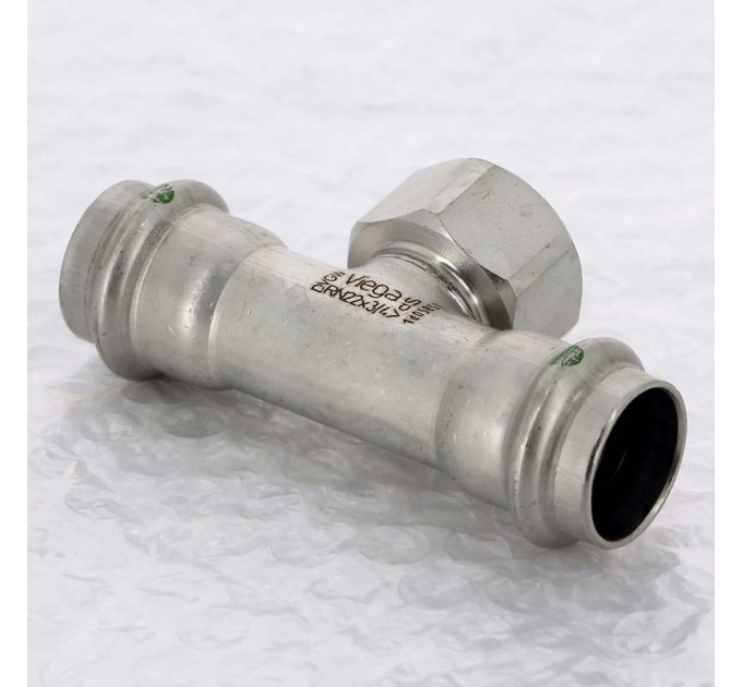 Тройник пресс-В нержавеющая сталь Sanpress Inox VIEGA 22х3/4"х22