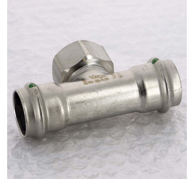 Тройник пресс-В нержавеющая сталь Sanpress Inox VIEGA 28x1"x28