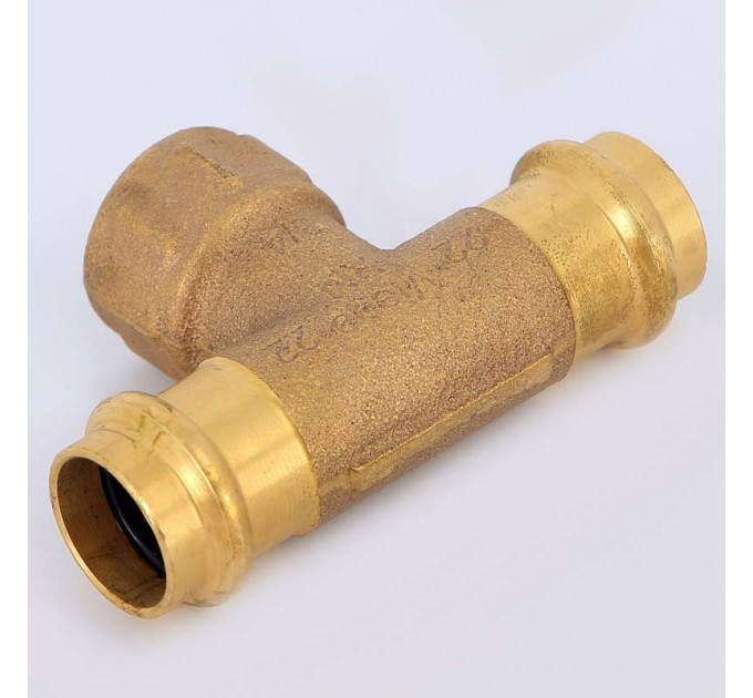 Тройник пресс-Н бронза Sanpress VIEGA 22x3/4"x22