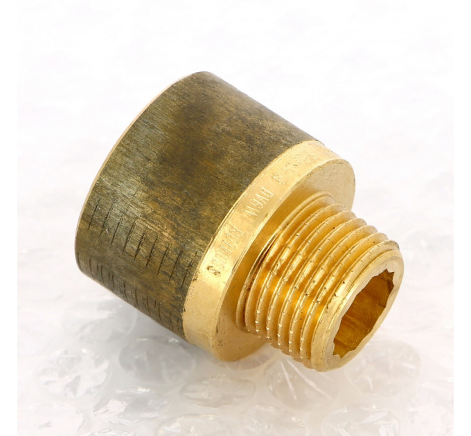 Переходник круглый НВ Viega 1/2" x 3/4" бронза