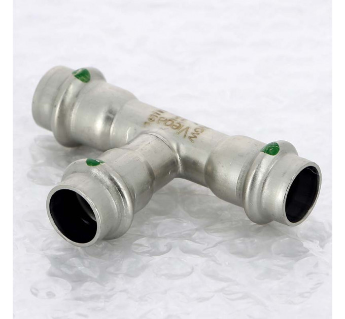 Тройник пресс нержавеющая сталь Sanpress Inox VIEGA 15