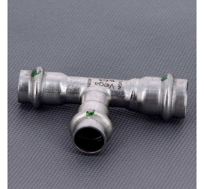 Тройник пресс нержавеющая сталь Sanpress Inox VIEGA 18x15x15