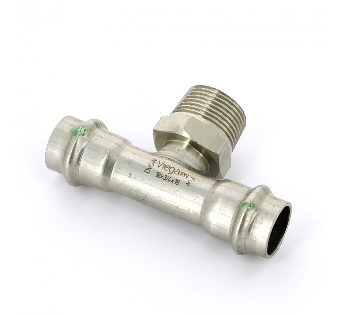 Тройник пресс-Н нержавеющая сталь Sanpress Inox VIEGA 18х3/4"х18