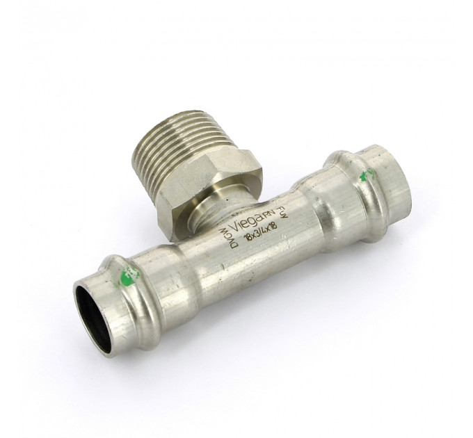 Тройник пресс-Н нержавеющая сталь Sanpress Inox VIEGA 18х3/4"х18