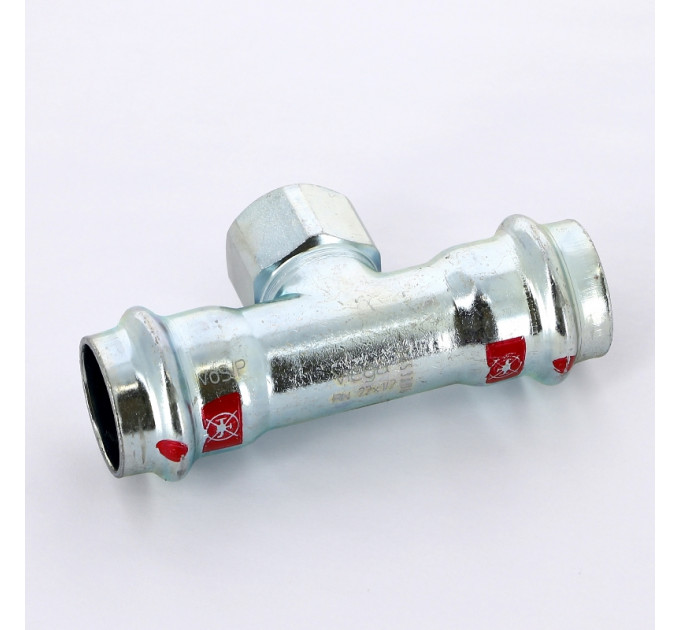 Тройник пресс-В оцинкованная сталь Prestabo VIEGA 22х1/2"х22