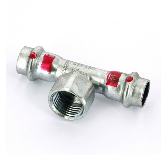 Тройник пресс-В оцинкованная сталь Prestabo VIEGA 15х1/2"х15