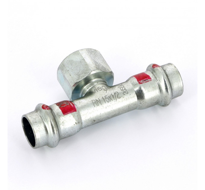 Тройник пресс-В оцинкованная сталь Prestabo VIEGA 15х1/2"х15