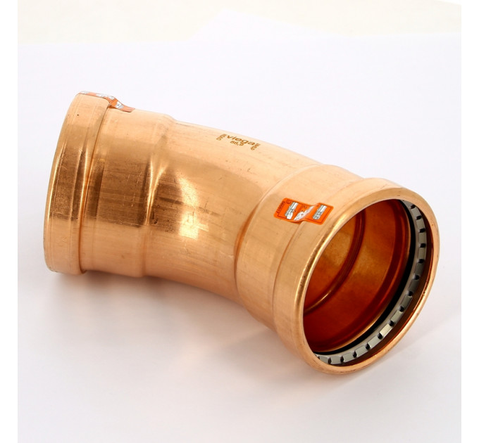 Угол пресс медь Profipress XL с SC-Contur VIEGA 88.9 45"
