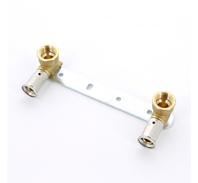 Водорозетка пресс-В двойная на планке HENCO 16x1/2"x16