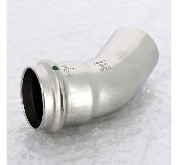 Угол-вставка пресс 45 град. нержавеющая сталь Sanpress Inox VIEGA 42