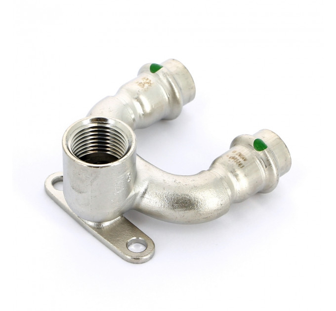 Водорозетка проходная пресс-В Viega 15 x 1/2" нерж.сталь Sanpress Inox
