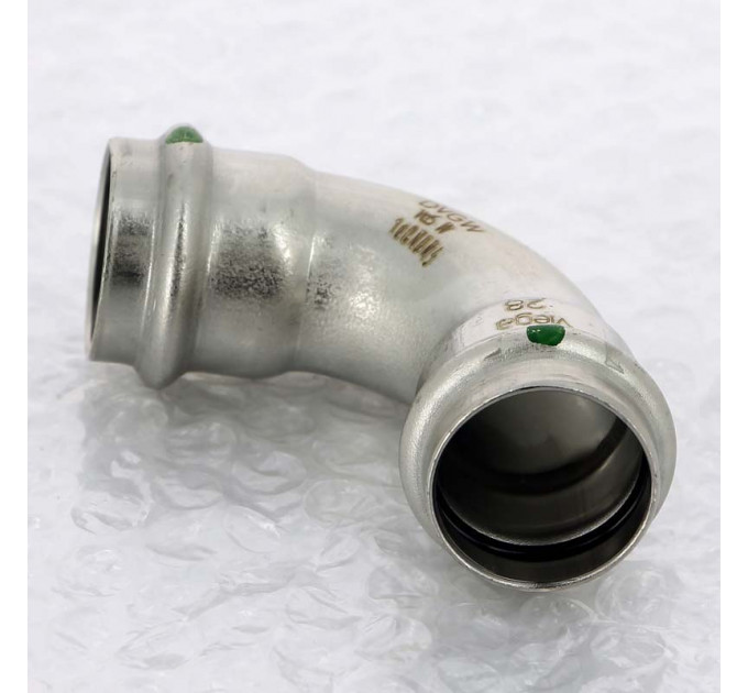 Угол пресс нержавеющая сталь Sanpress Inox VIEGA 28