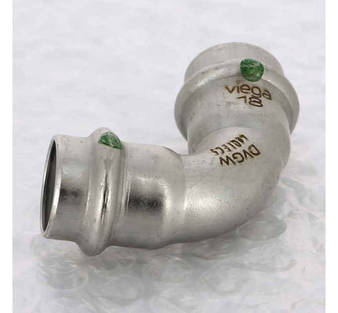 Угол пресс нержавеющая сталь Sanpress Inox VIEGA 18