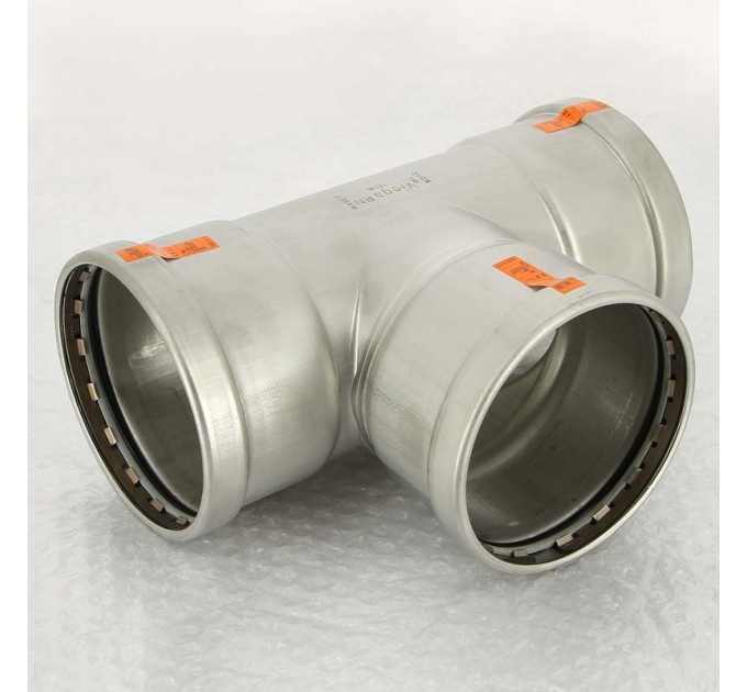 Тройник пресс 108 нержавеющая сталь Sanpress Inox VIEGA 108
