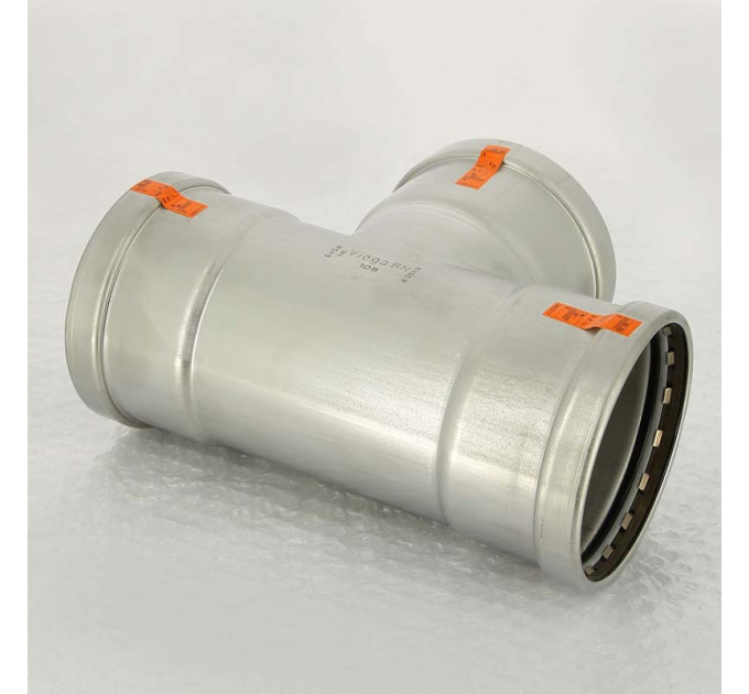 Тройник пресс 108 нержавеющая сталь Sanpress Inox VIEGA 108