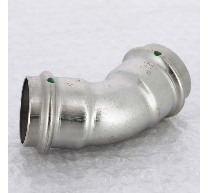 Угол пресс 45 град. нержавеющая сталь Sanpress Inox VIEGA 42