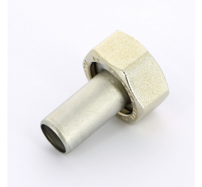 Муфта-вставка с накидной гайкой Sanpress Inox Viega 15х3/4" ВР нерж. сталь плоская прокладка