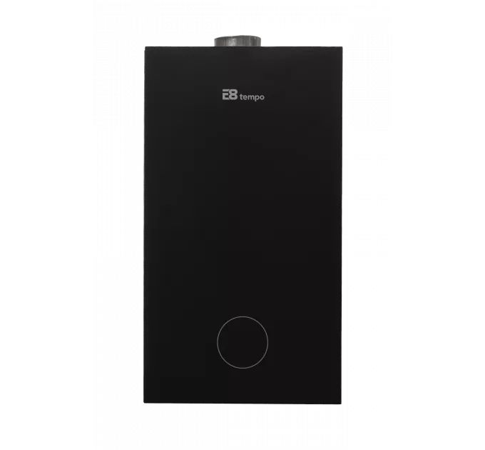 Газовый настенный котел E8 tempo GHC24W черная стеклянная панель