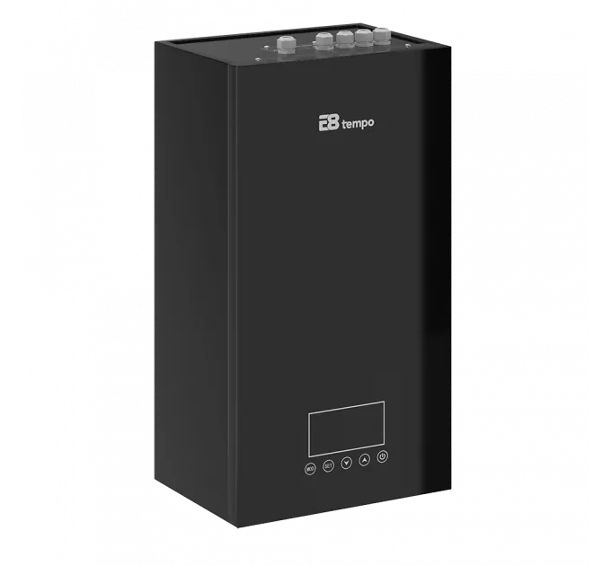 Электрический настенный котел E8 tempo EJA10V черная стеклянная панель