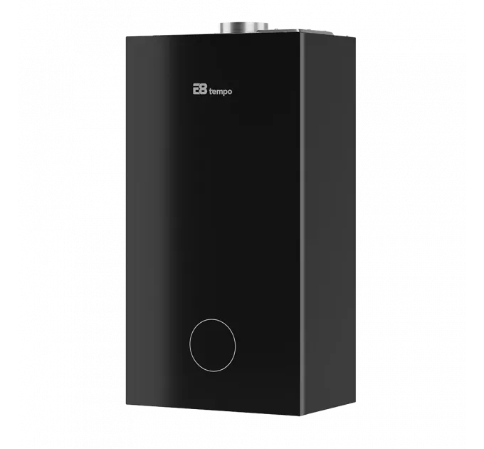 Газовый настенный котел E8 tempo GHC24V черная стеклянная панель