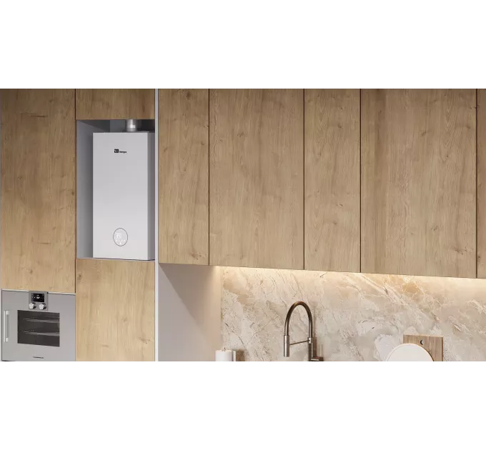 Газовый настенный котел E8 tempo GHD32V белая стеклянная панель
