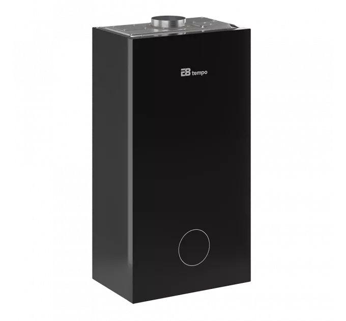 Газовый настенный котел E8 tempo GHC24V черная стеклянная панель