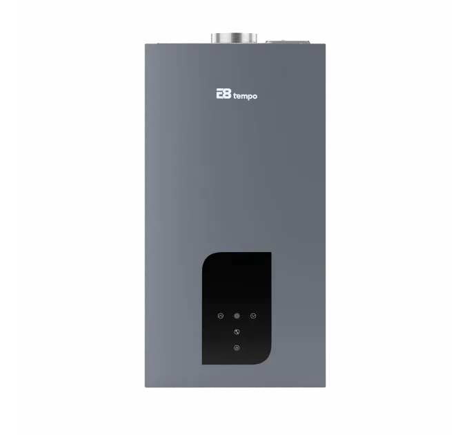 Газовый настенный котел E8 tempo GHB24V серая металлическая панель