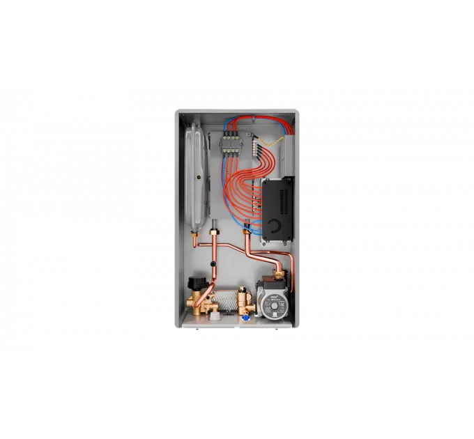 Электрический двухконтурный котел E8 tempo EOB12W серая металлическая панель