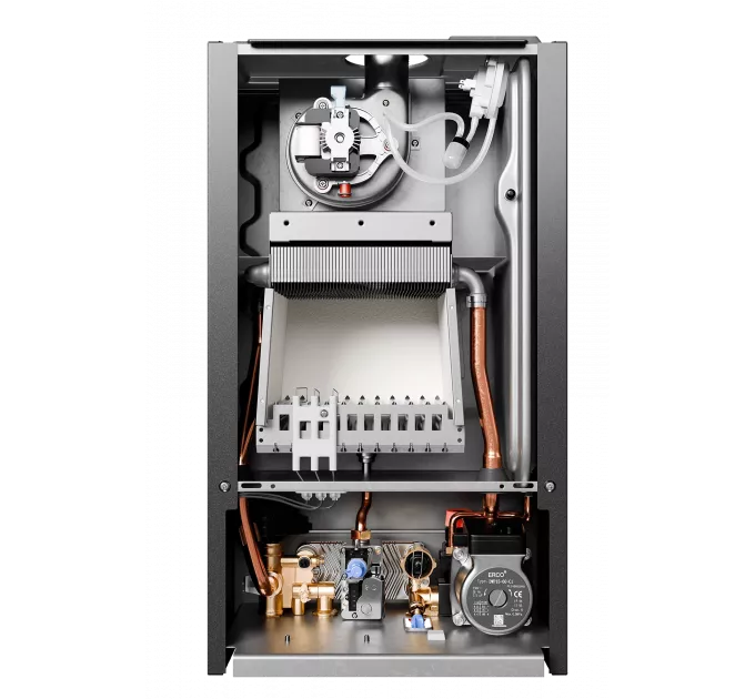 Газовый настенный котел E8 tempo GHC24W черная стеклянная панель