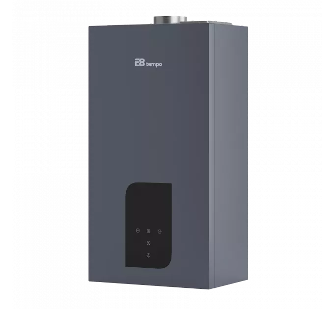 Газовый настенный котел E8 tempo GHB24V серая металлическая панель