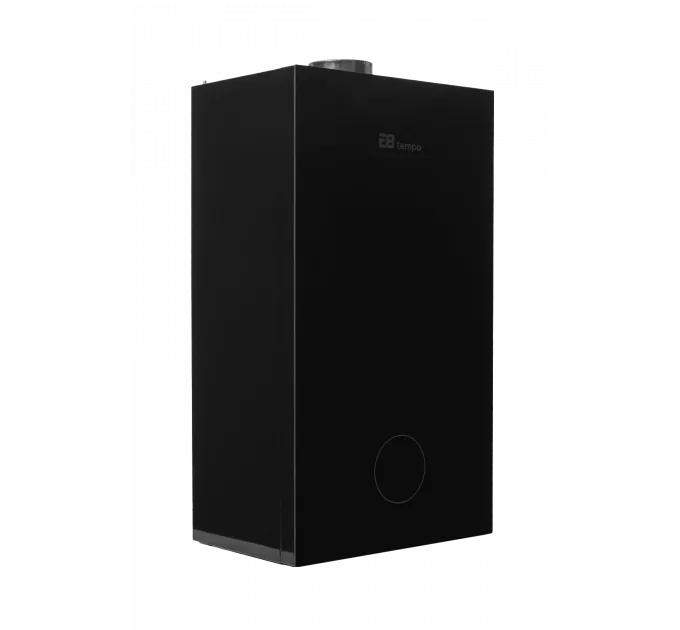 Газовый настенный котел E8 tempo GHC24WN черная стеклянная панель