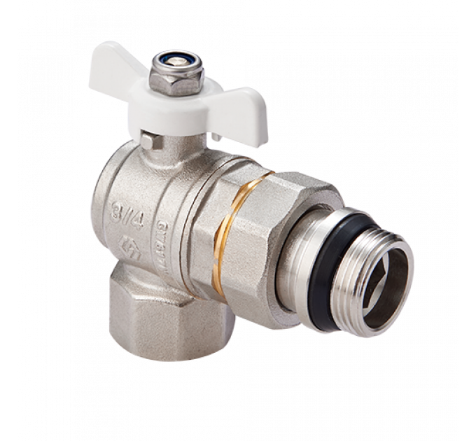 Кран-американка угловой с кольцом MVI 3/4" BV.523.05 (ВР/НР)