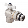 Кран-американка угловой с кольцом MVI 3/4" BV.523.05 (ВР/НР)